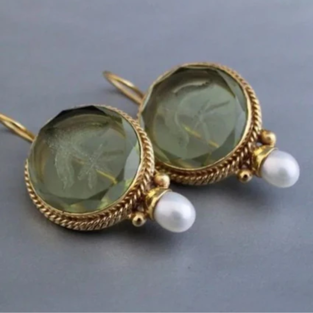 VINTAGE EMERALD EARRINGS