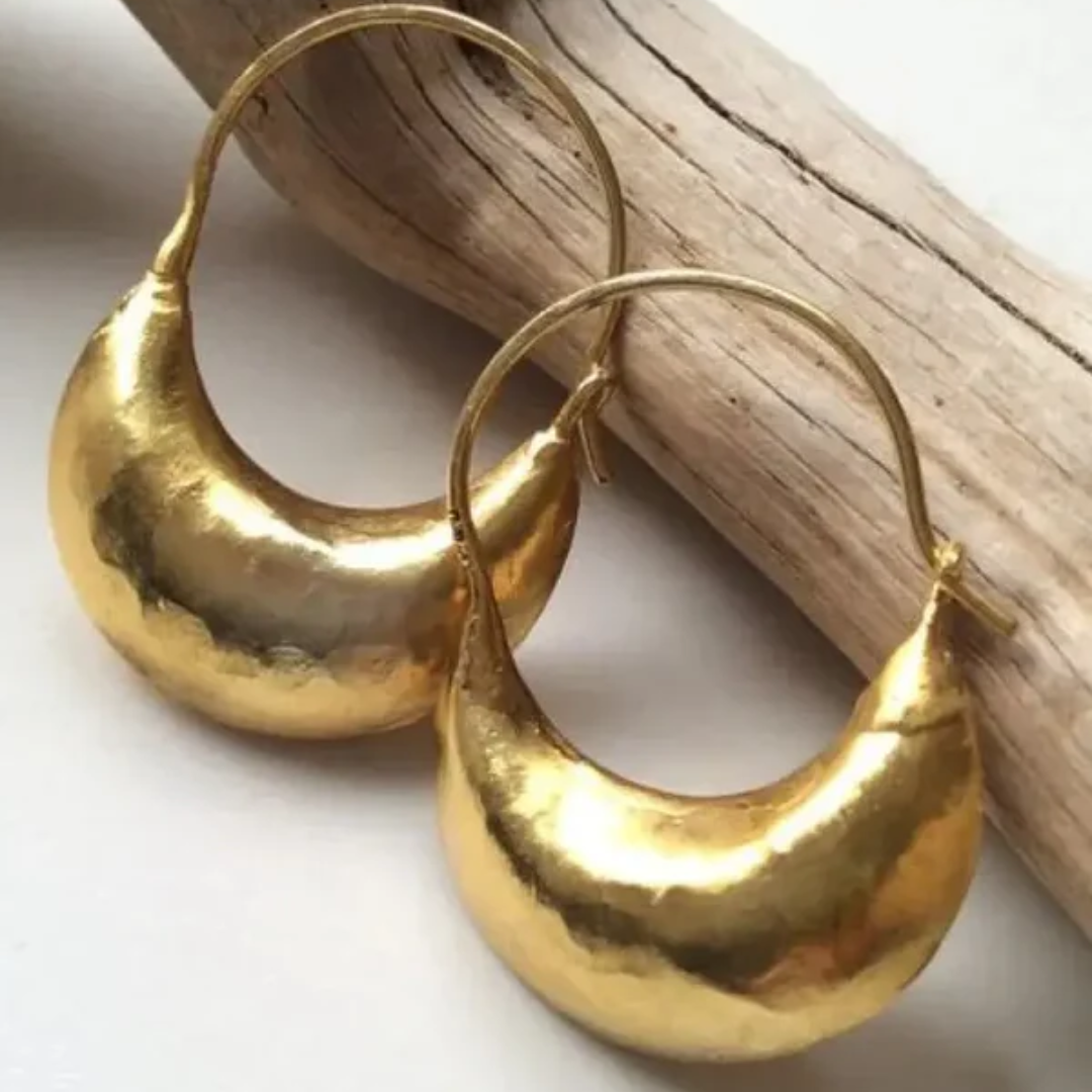 VINTAGE GOLD BASKET EARRINGS